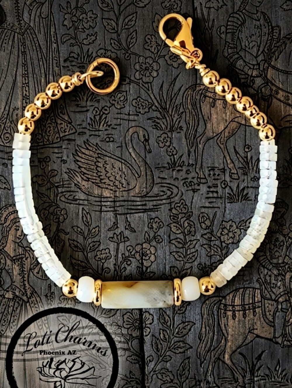 Natural Green Jade Bracelet In Gold Plated Handcrafted  For The Exotic You